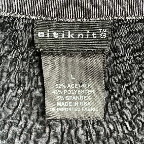 QVC, Citiknits, Large, lightweight zip front cardigan jacket, grey and red - Picture 3 of 6